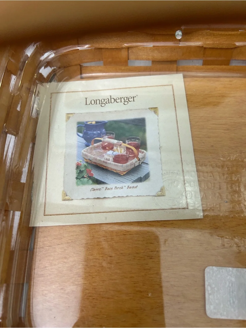 Longaberger 2002 Classic Back Porch Basket